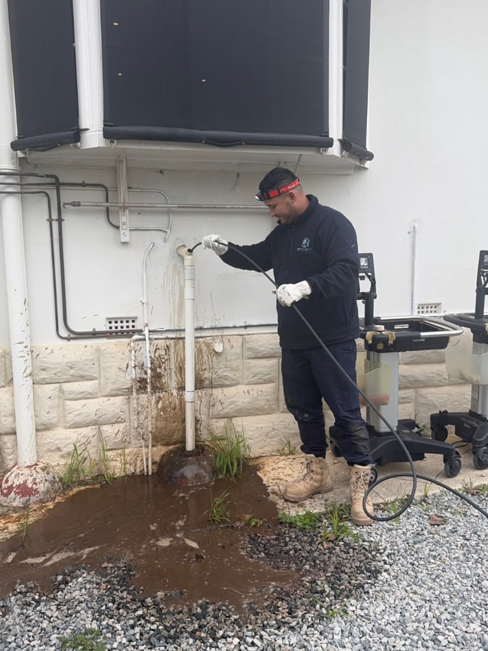 blocked-sewer-using-hydro-jetting machine